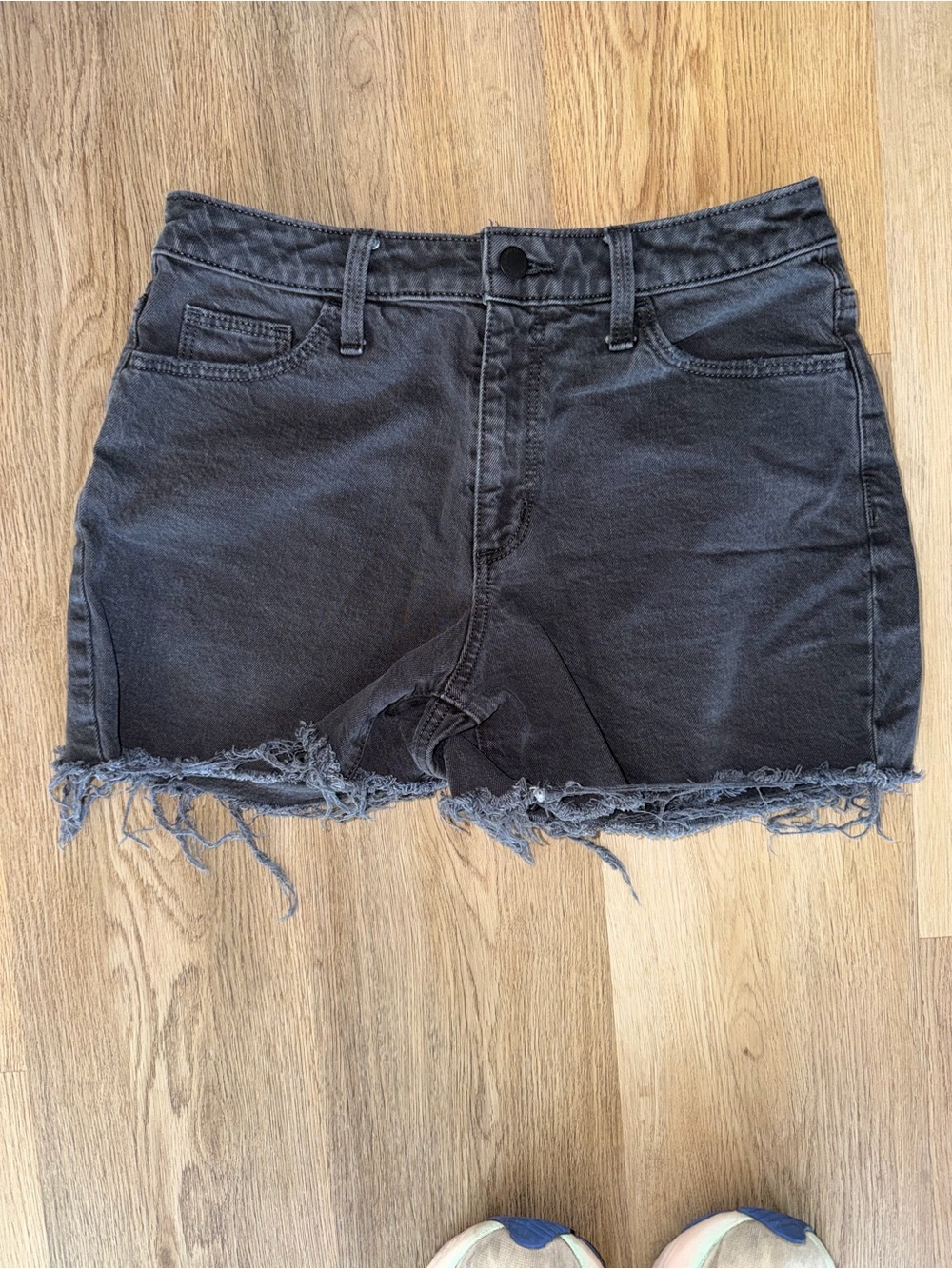 Universal Thread Charcoal Distressed Denim Shorts